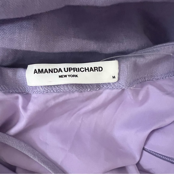 Amanda Uprichard X Revolve Kavala 100% Linen Dress In Lilac - Picture 9 of 12